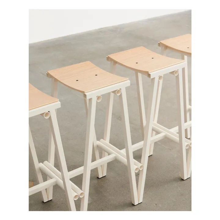 Tabouret Haut 65 cm Taburete 8 | Ivoire- Image produit n°5