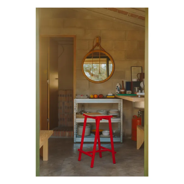 Tabouret Haut 65 cm Taburete 8 | Rouge- Image produit n°2
