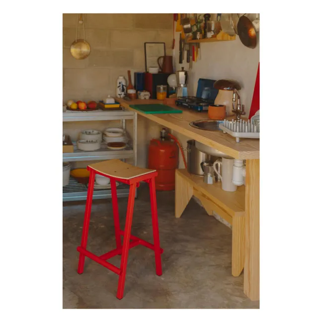 High stool 65 cm Taburete 8 | Red