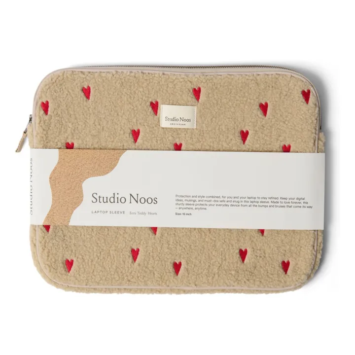Hearts computer case | Ecru- Product image n°5
