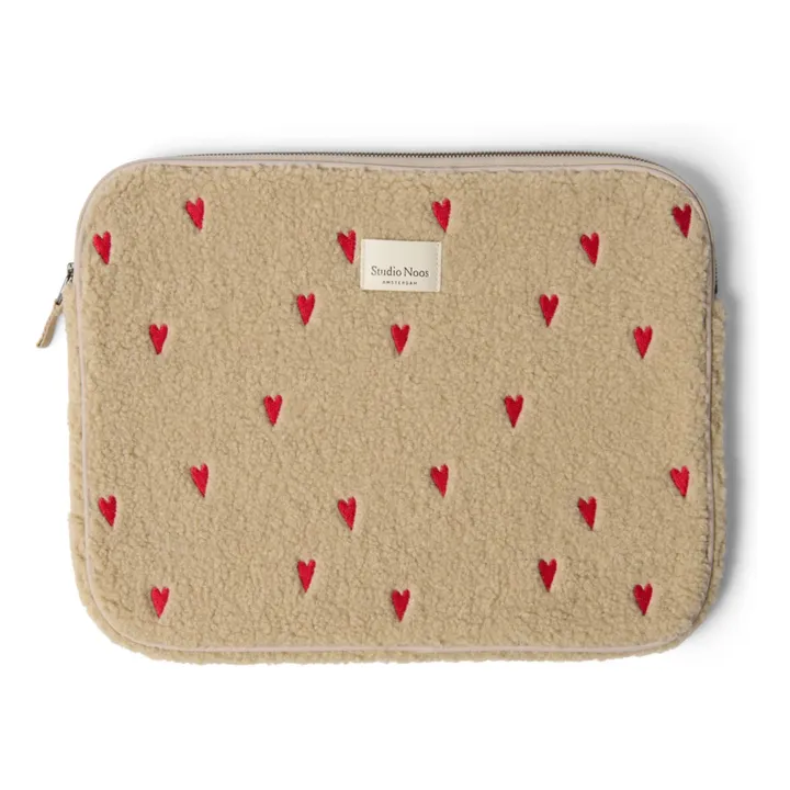 Hearts computer case | Ecru- Product image n°4