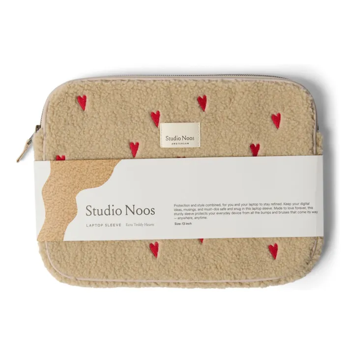 Hearts computer case | Ecru- Product image n°3