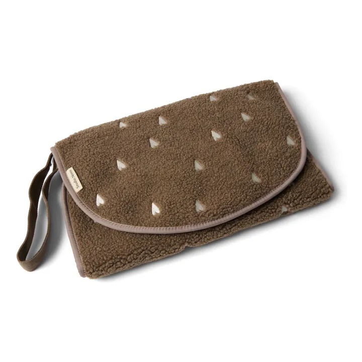 Matelas à langer de voyage Hearts | Marron- Image produit n°2