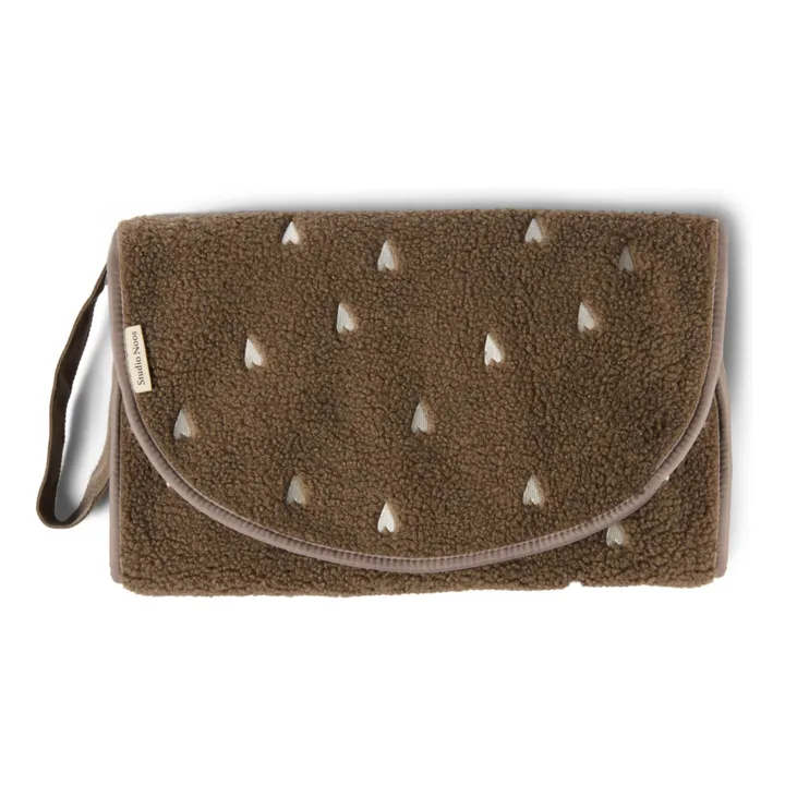 Matelas à langer de voyage Hearts | Marron- Image produit n°0