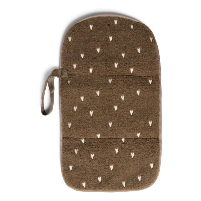 Reise-Wickelauflage Hearts | Braun