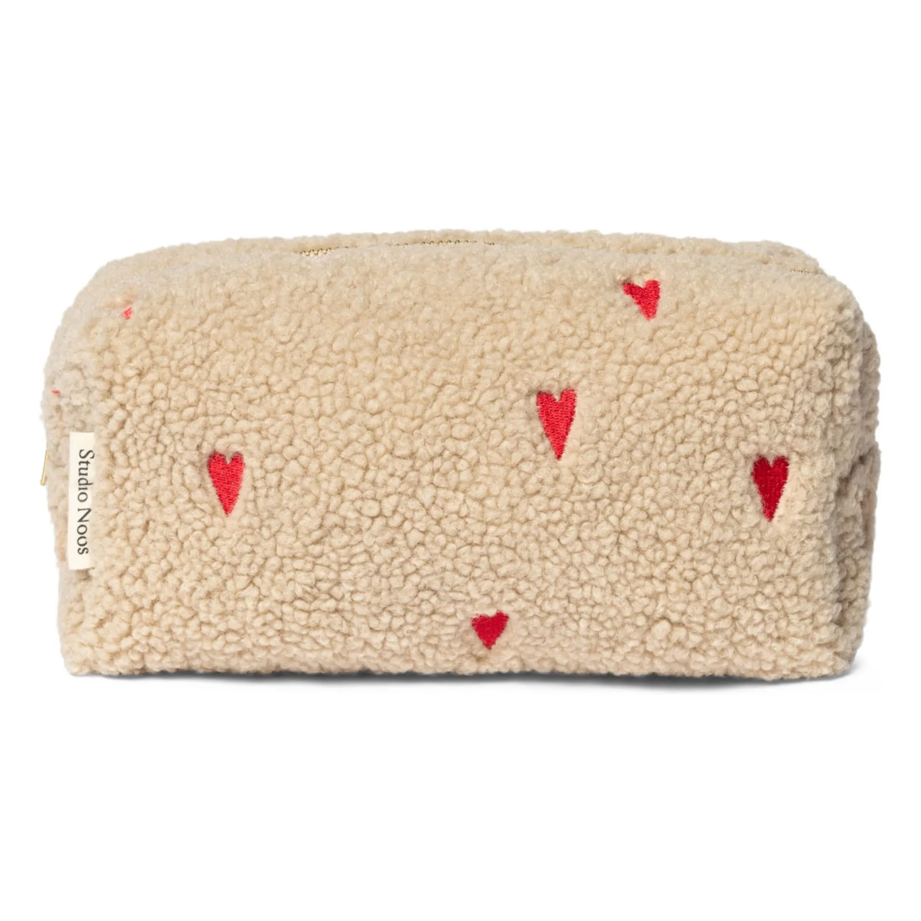 Studio Noos Ecru Hearts Toiletry Bag