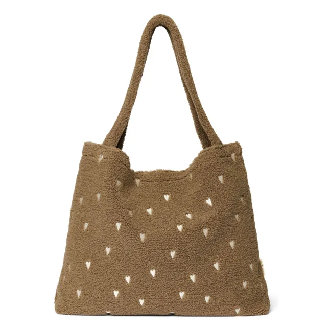 Sac mom-bag Hearts | Marron