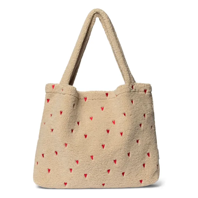 Hearts mom-bag | Ecru