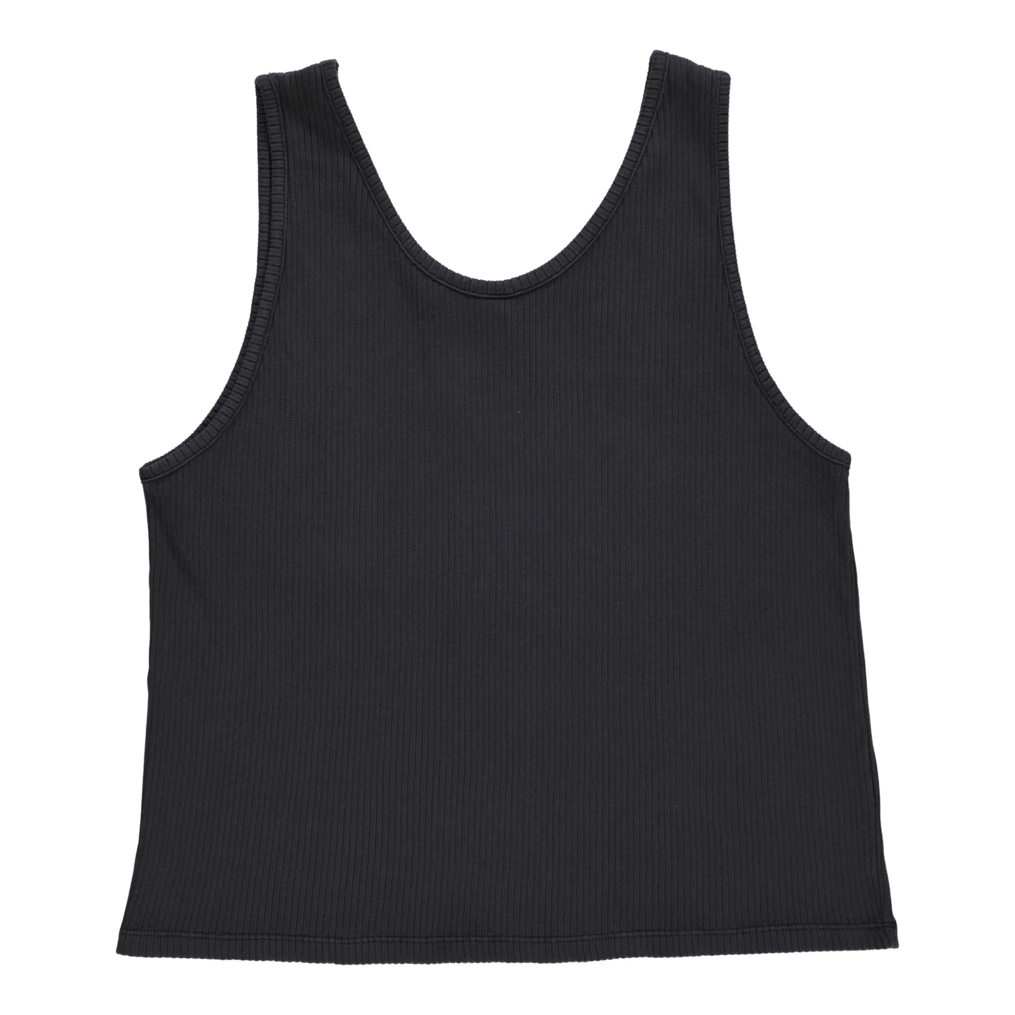Poudre Organic Women's Black Ribbed Tank Top - Collection