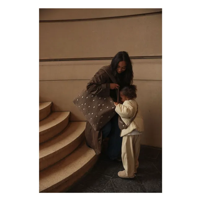 Sac mom-bag Hearts | Marron