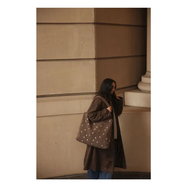 Hearts mom-bag | Brown