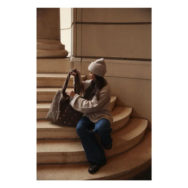 Sac mom-bag Hearts | Marron