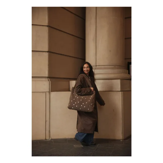 Sac mom-bag Hearts | Marron