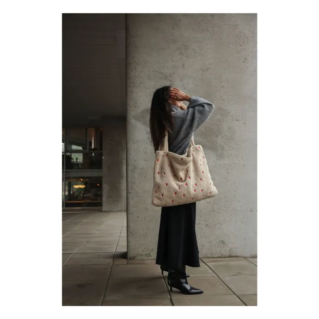 Hearts mom-bag | Ecru
