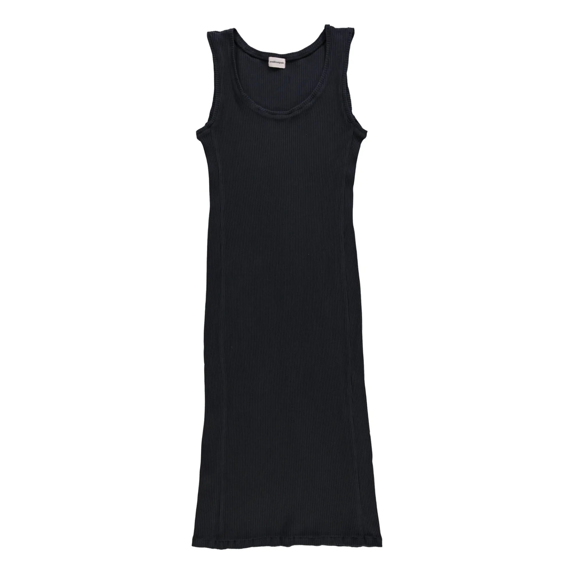 Poudre Organic Women's Black Ribbed Bean Dress - Collection