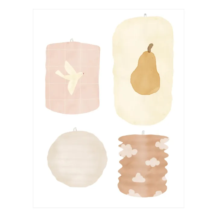 Lampions stickers | Cream- Product image n°0