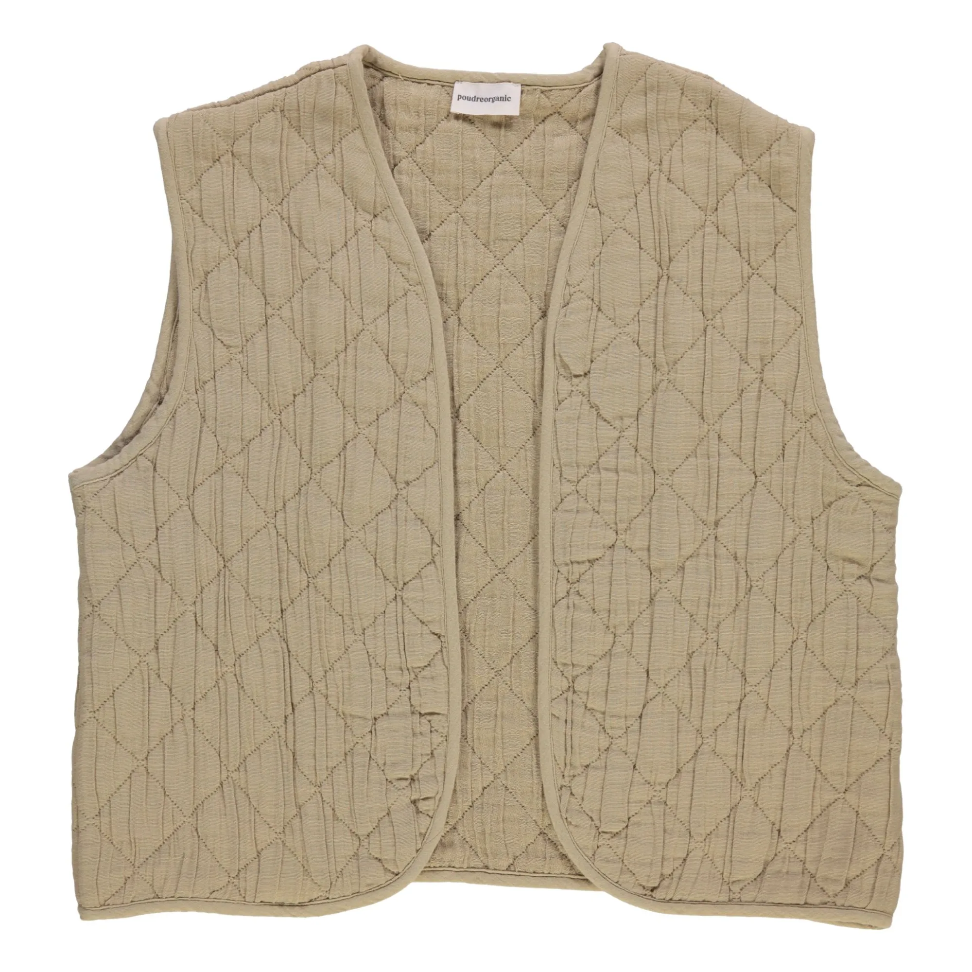 Poudre Organic Veste Sans Manche Matelassée Avoine Coton Bio