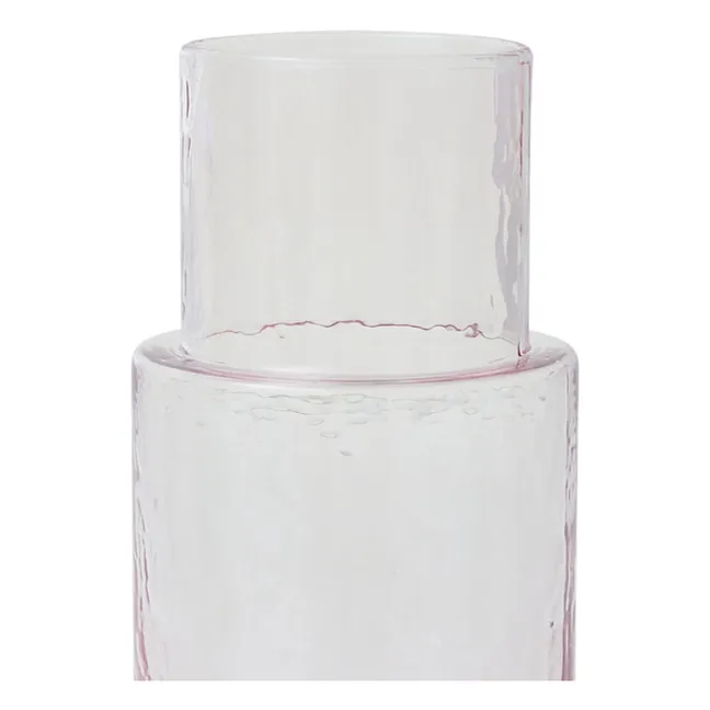 Caraffa di vetro Tubo | Rose transparent