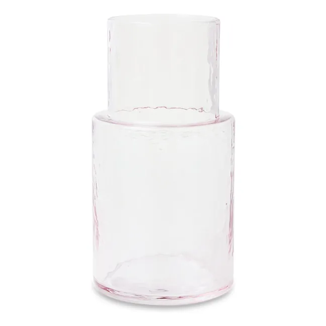 Caraffa di vetro Tubo | Rose transparent