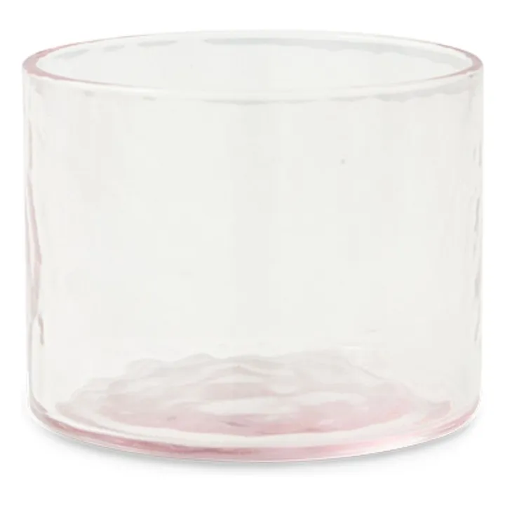 Low glass Tube | Rose transparent- Product image n°1