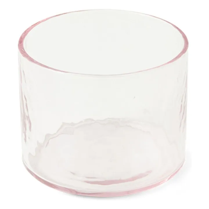 Low glass Tube | Rose transparent- Product image n°0
