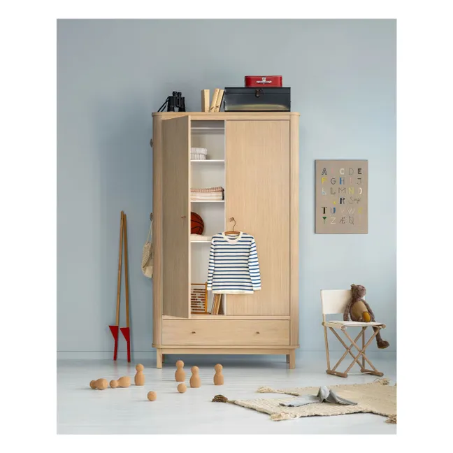 2-türiger Kleiderschrank Wood | Eiche