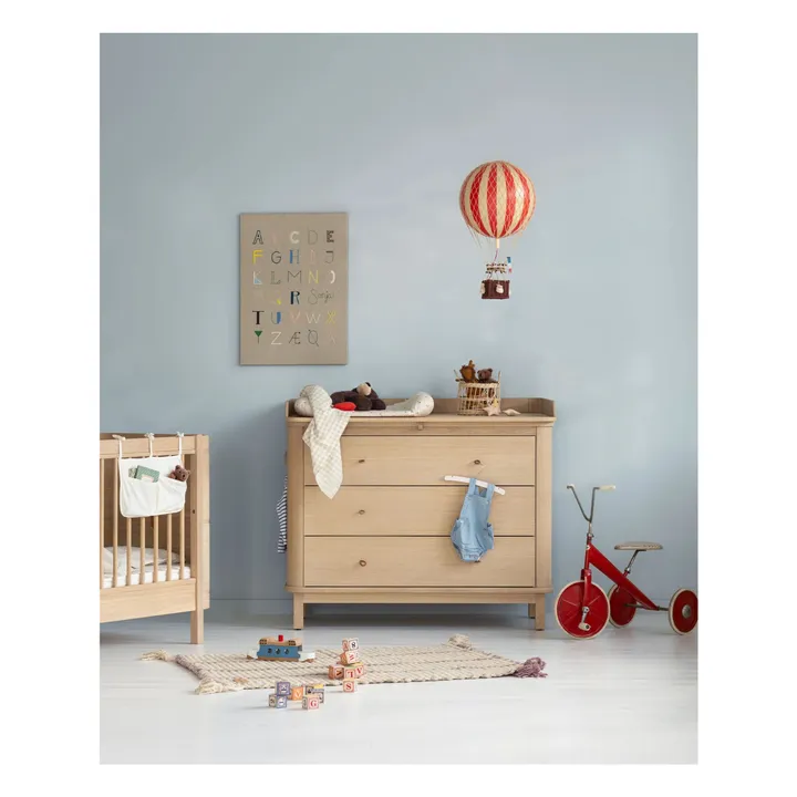 Commode à langer Wood 3 tiroirs en chêne- Image produit n°1