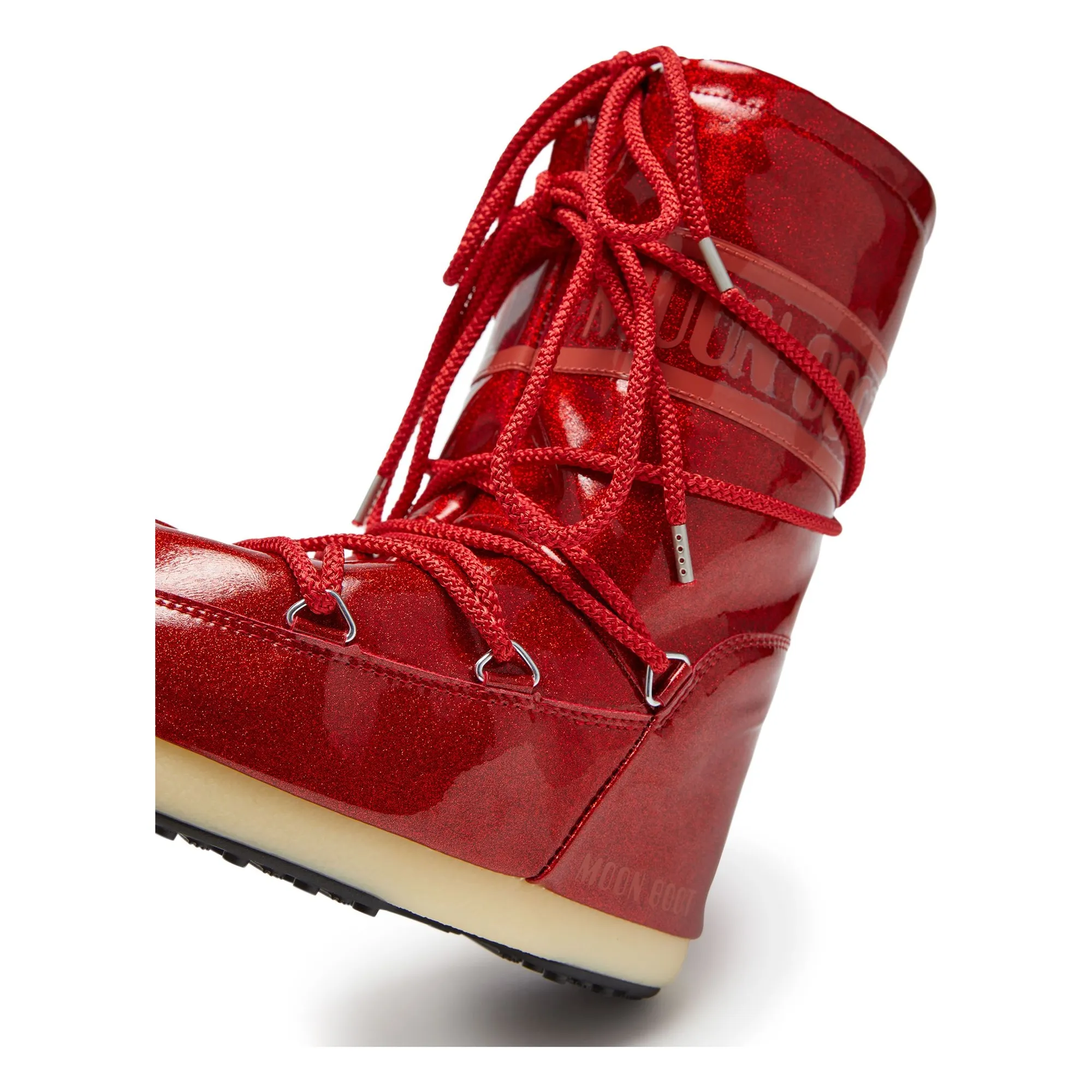 Moon Boot Icon JR Glitter | Rosso- Immagine del prodotto n°2