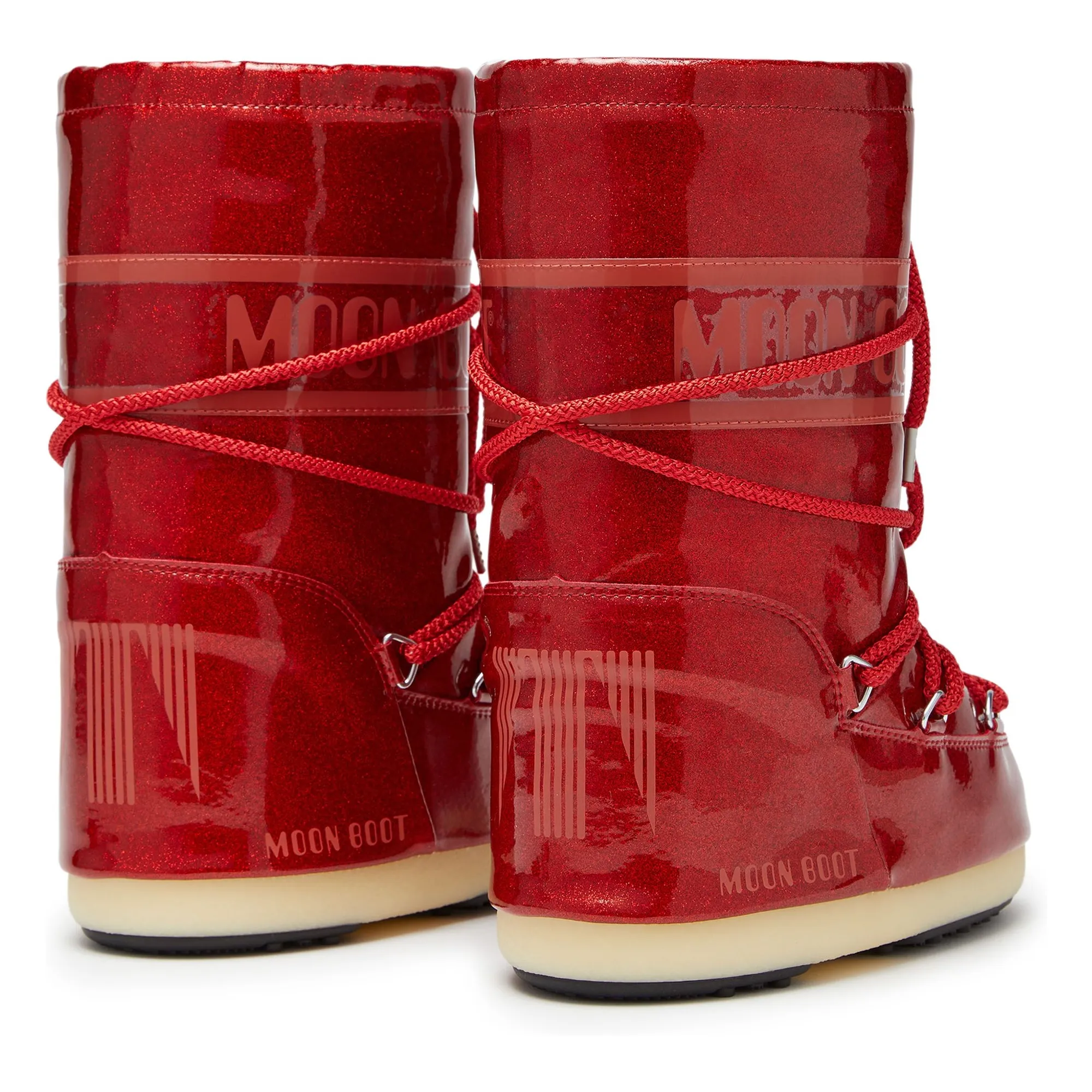 Moon Boot Icon JR Glitter | Rosso- Immagine del prodotto n°1