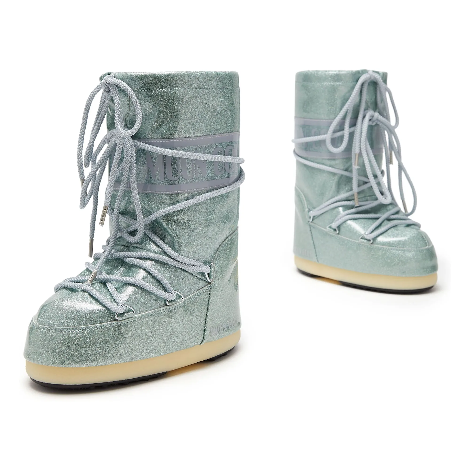 Moon Boot Icon JR Glitter | Bleu Clair- Image produit n°1