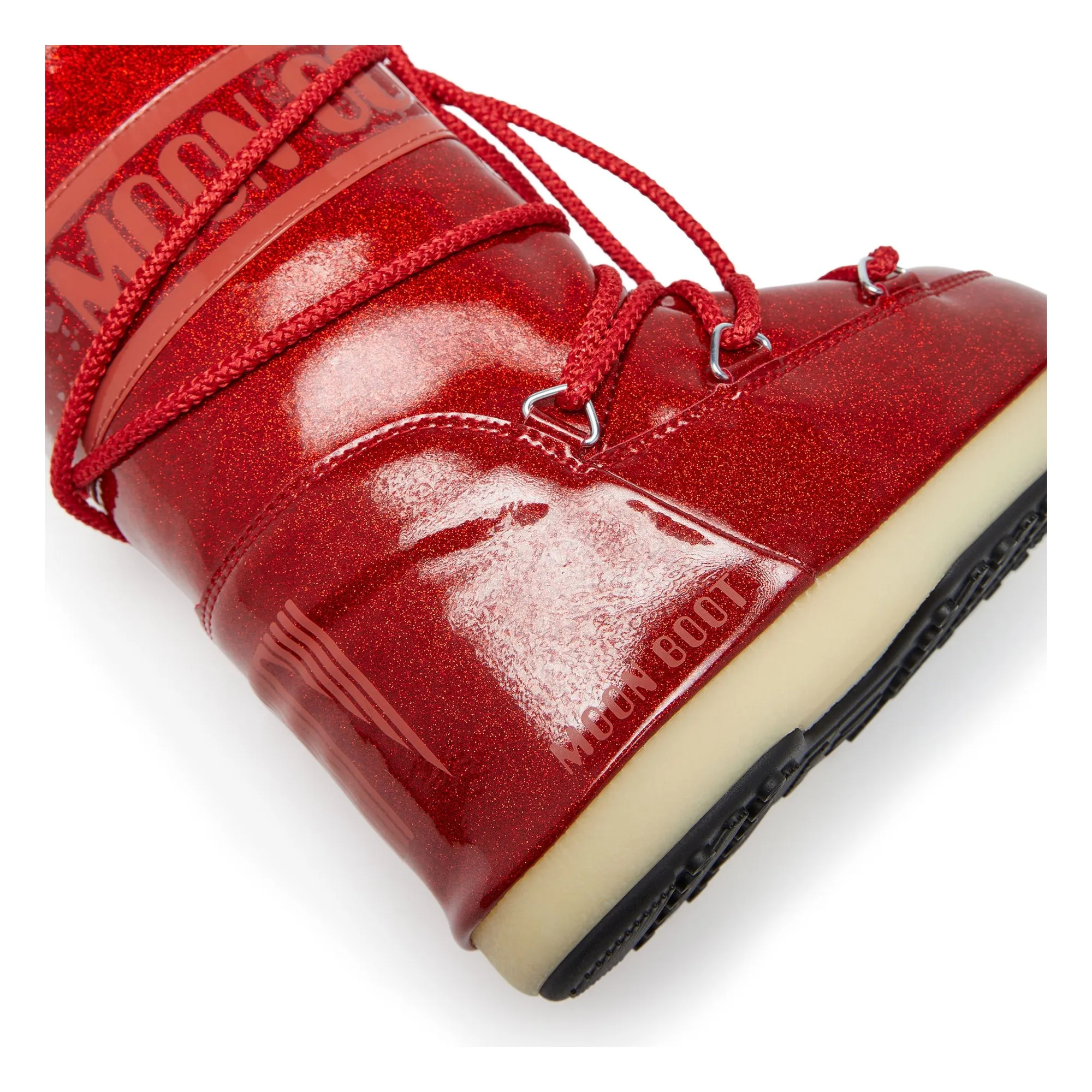 Moon Boot Icon JR Glitter | Rosso- Immagine del prodotto n°3