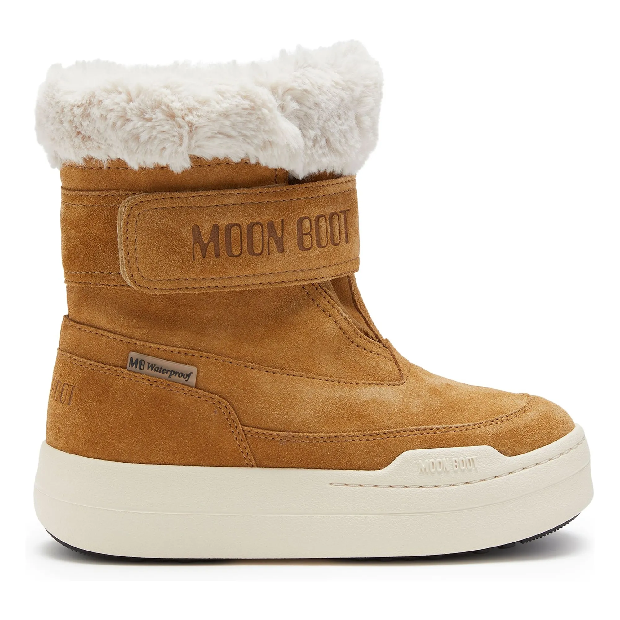 Moon Boot Camel Jr Park Strap Boot Suede