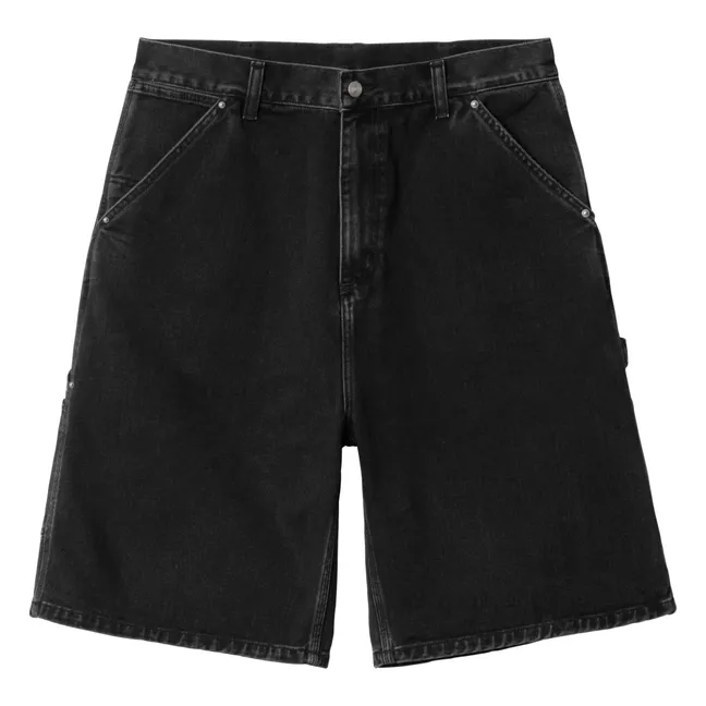 Pantaloncini in cotone organico con rivetti | Nero