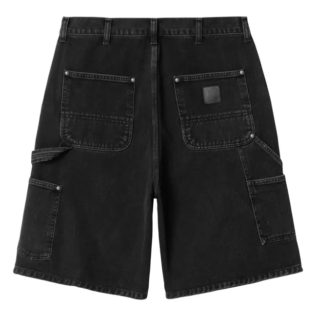 Pantaloncini in cotone organico con rivetti | Nero