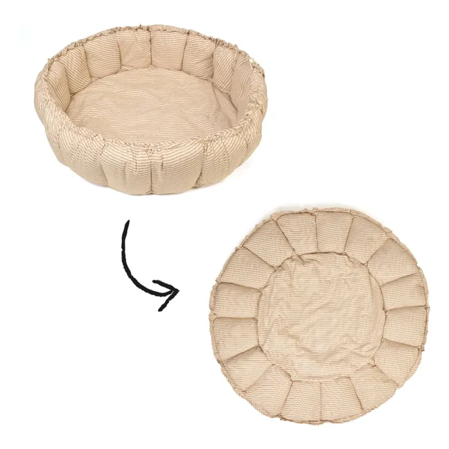 Krabbeldecke Coco - Gestreift | Ocker