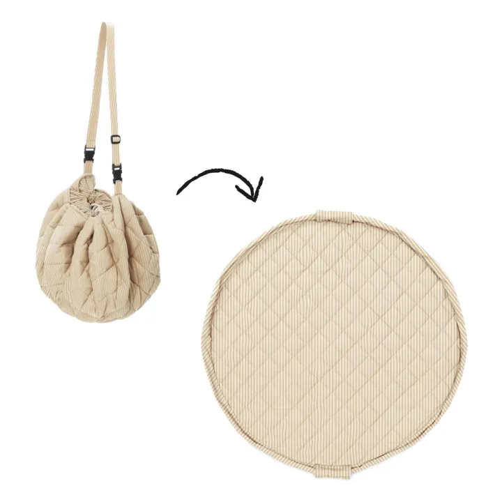 Saco / colchoneta para niños pequeños Noomad - Stripes | Ocre- Imagen del producto n°0