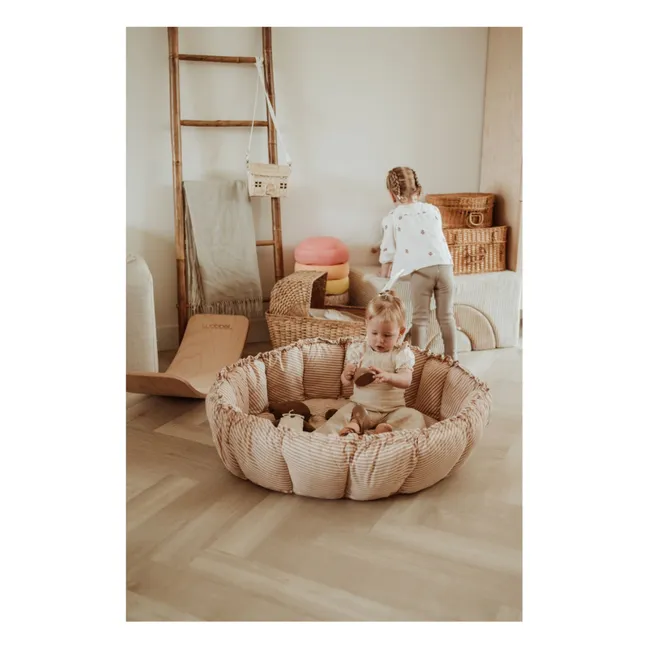 Krabbeldecke Coco - Gestreift | Ocker