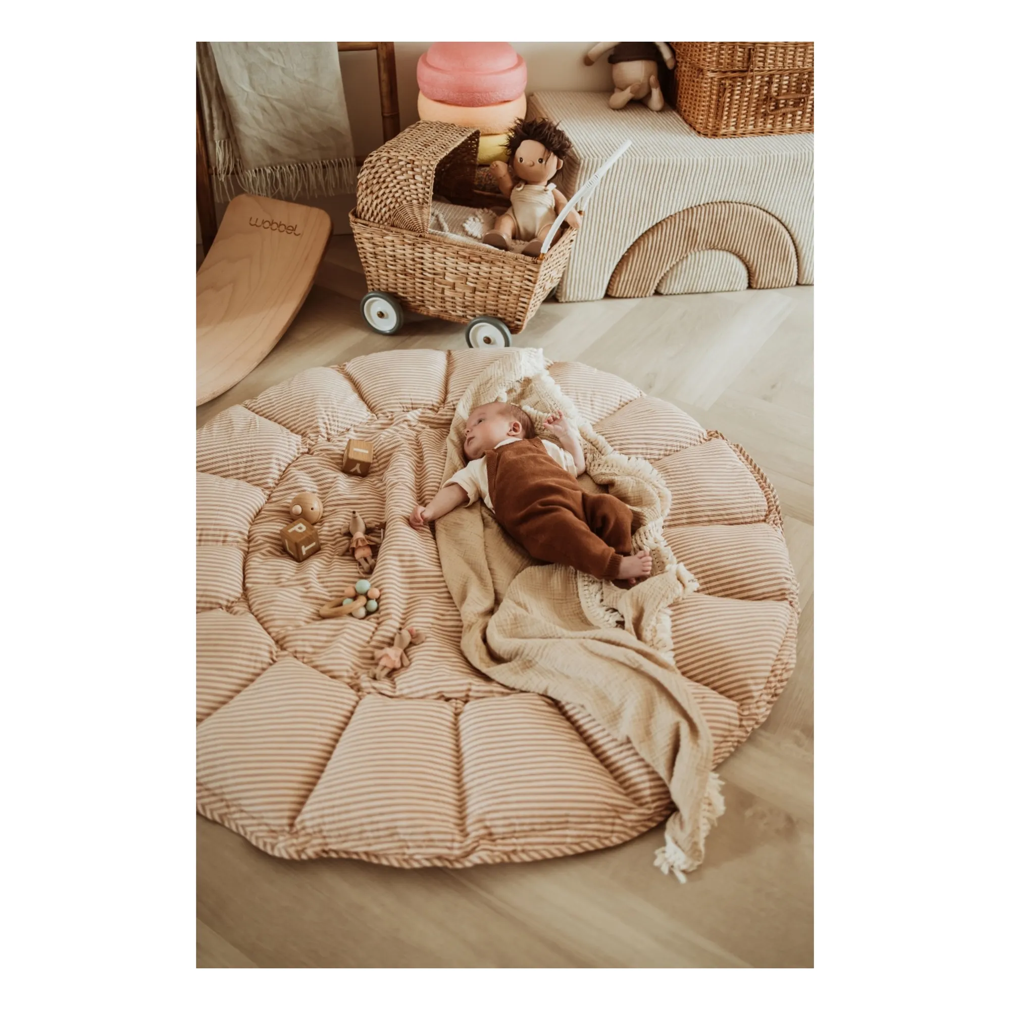 Tapis d'éveil Coco - Rayures | Ocre- Image produit n°7
