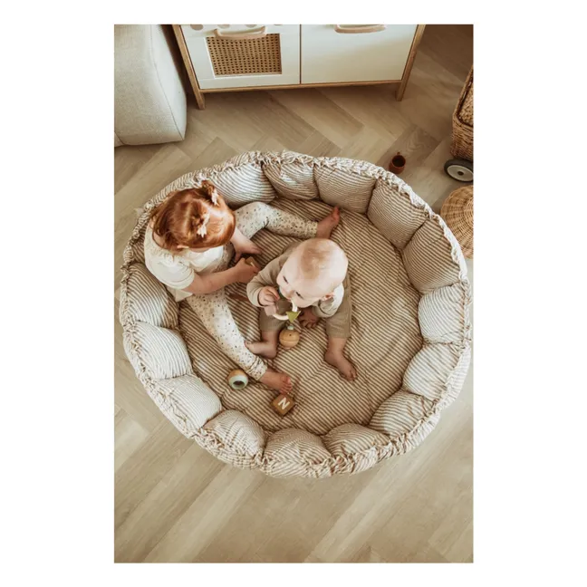 Krabbeldecke Coco - Gestreift | Blau