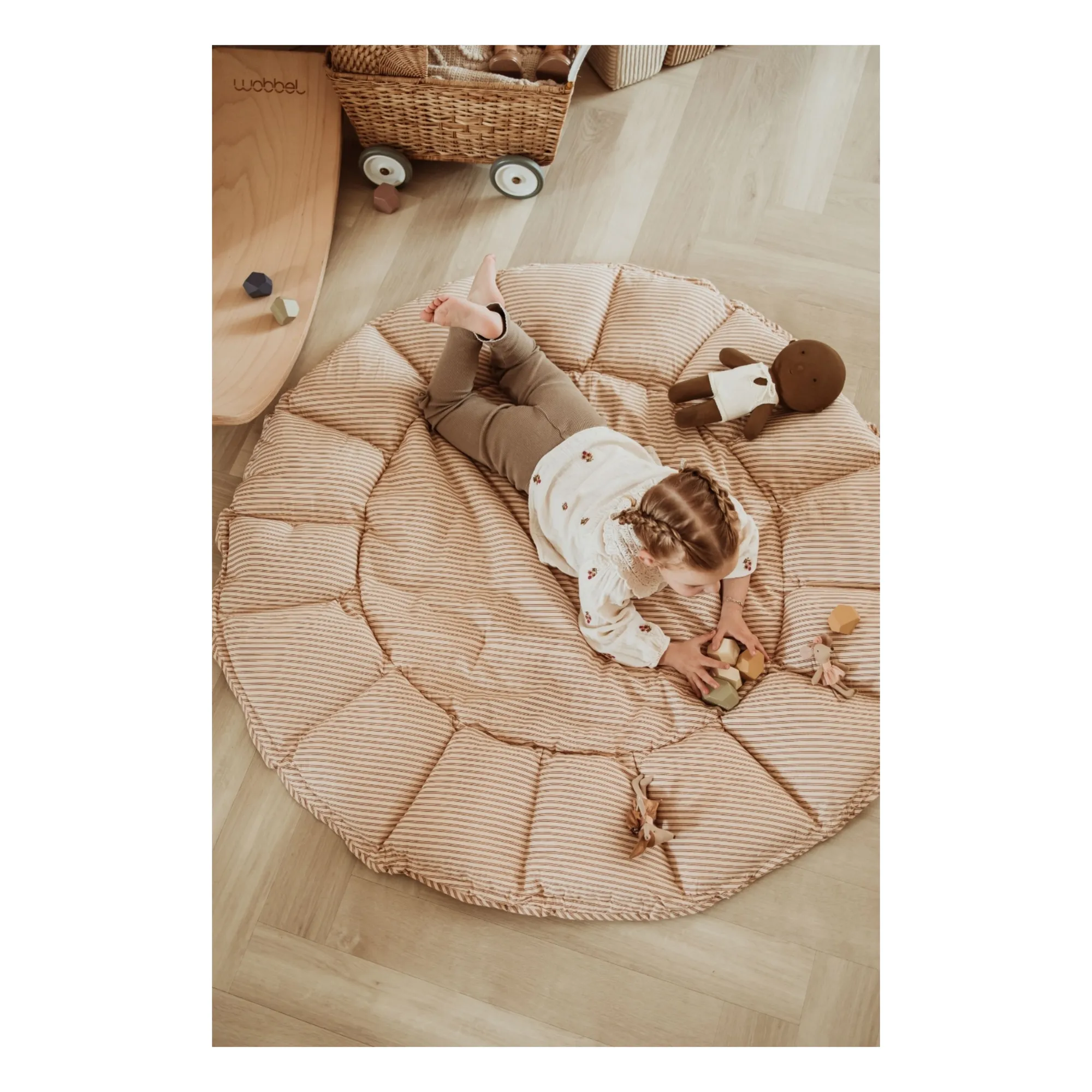 Tapis d'éveil Coco - Rayures | Ocre- Image produit n°1