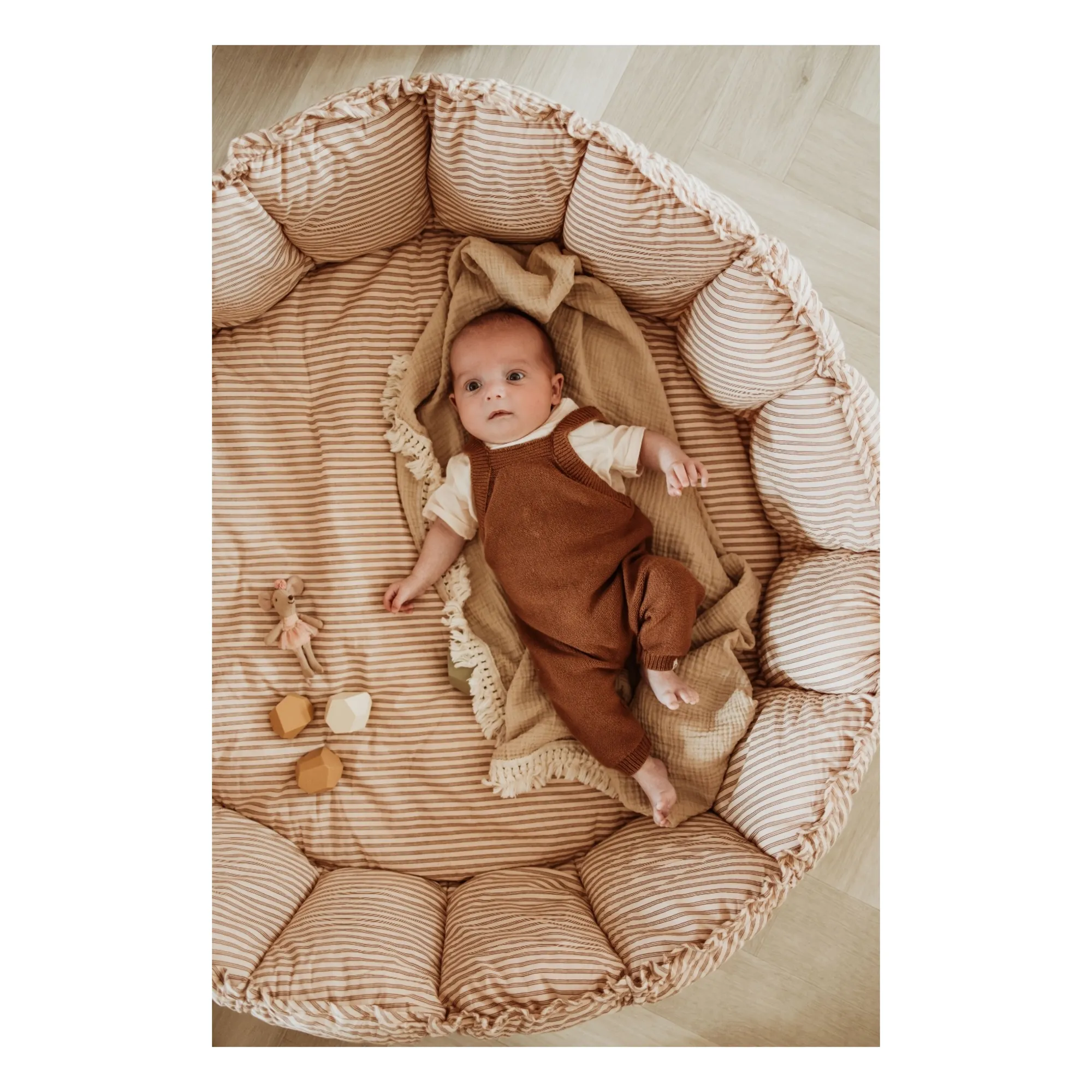Tapis d'éveil Coco - Rayures | Ocre- Image produit n°2