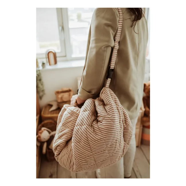 Noomad Tasche / Krabbeldecke - Streifen | Ocker