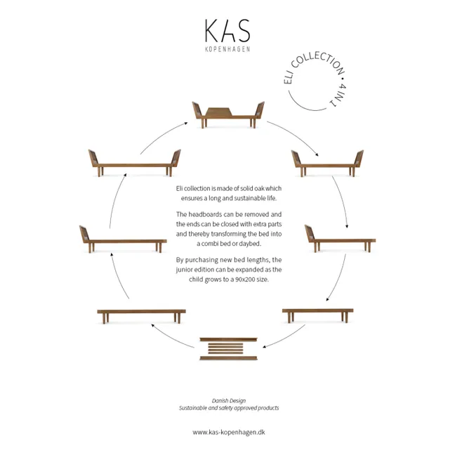 Lit junior Eli | Chêne fumé