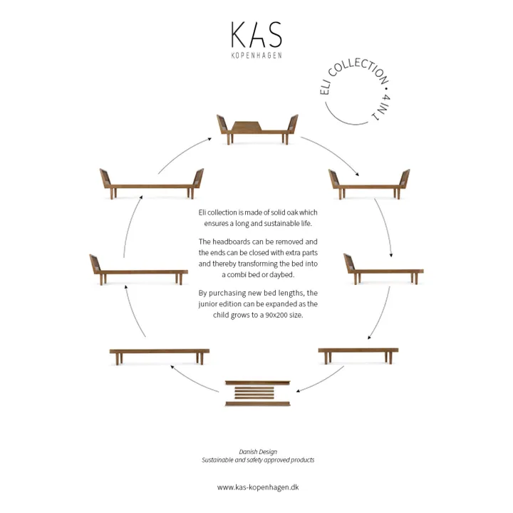 Cama Eli junior | Chêne fumé- Imagen del producto n°4