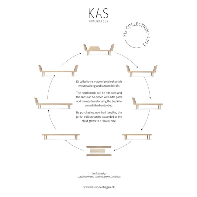 Lit junior Eli | Chêne clair