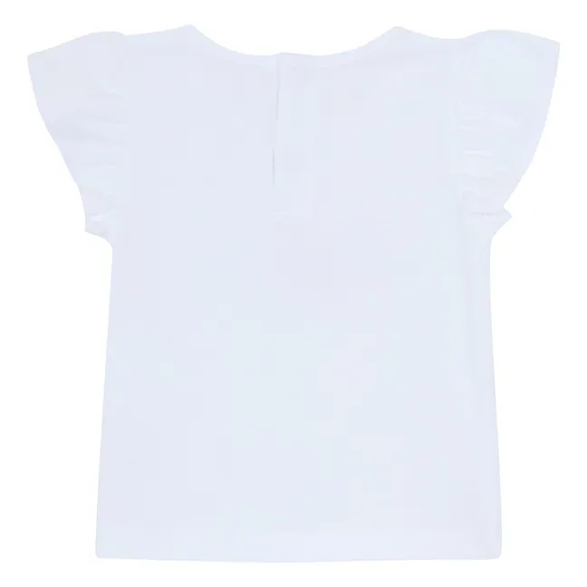 Maglietta con fiori | Bianco