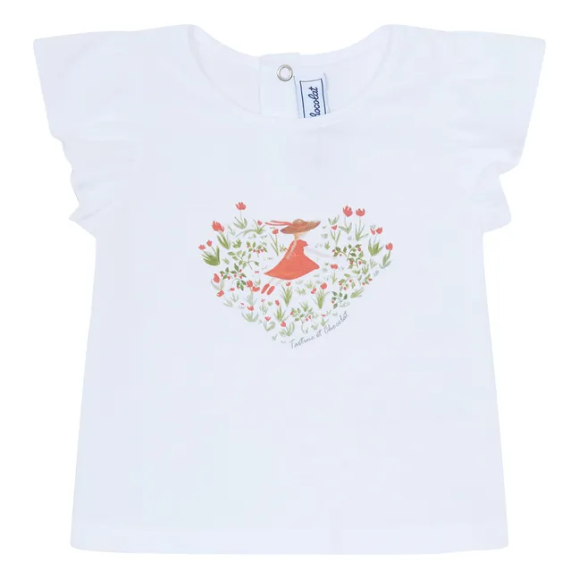 Maglietta con fiori | Bianco