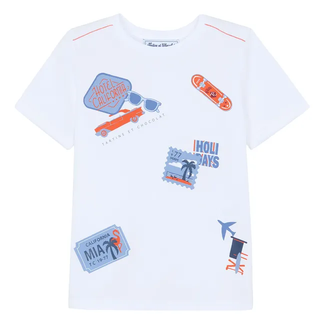 Vacaciones Camiseta | Blanco