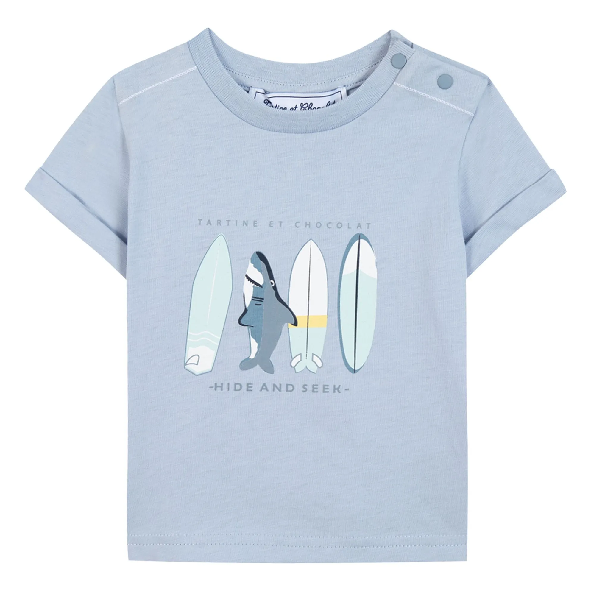 Tartine Et Chocolat Light Blue Board T-Shirt