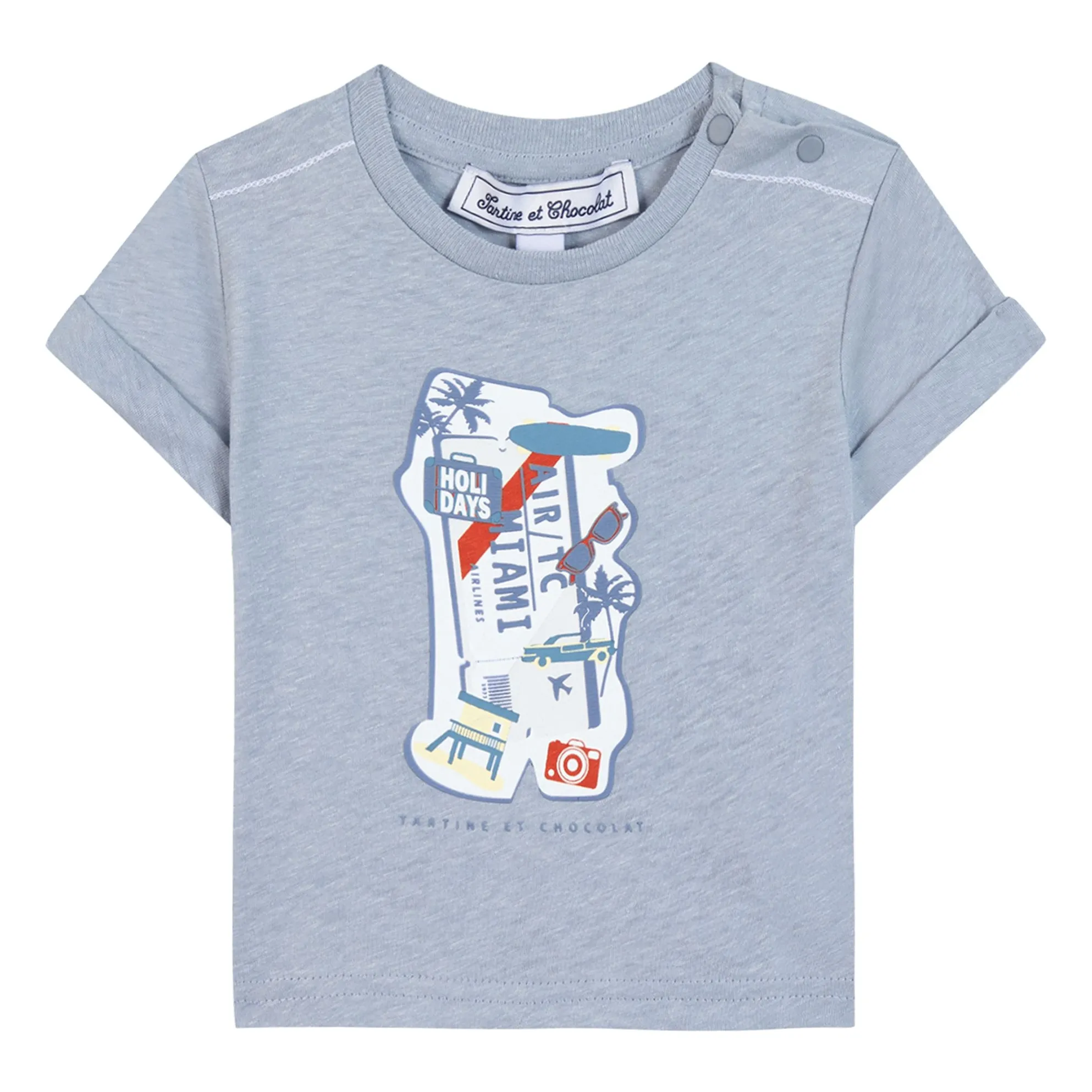 Tartine Et Chocolat Men's Light Blue Miami T-Shirt